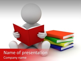 Education Student Textbook PowerPoint Template