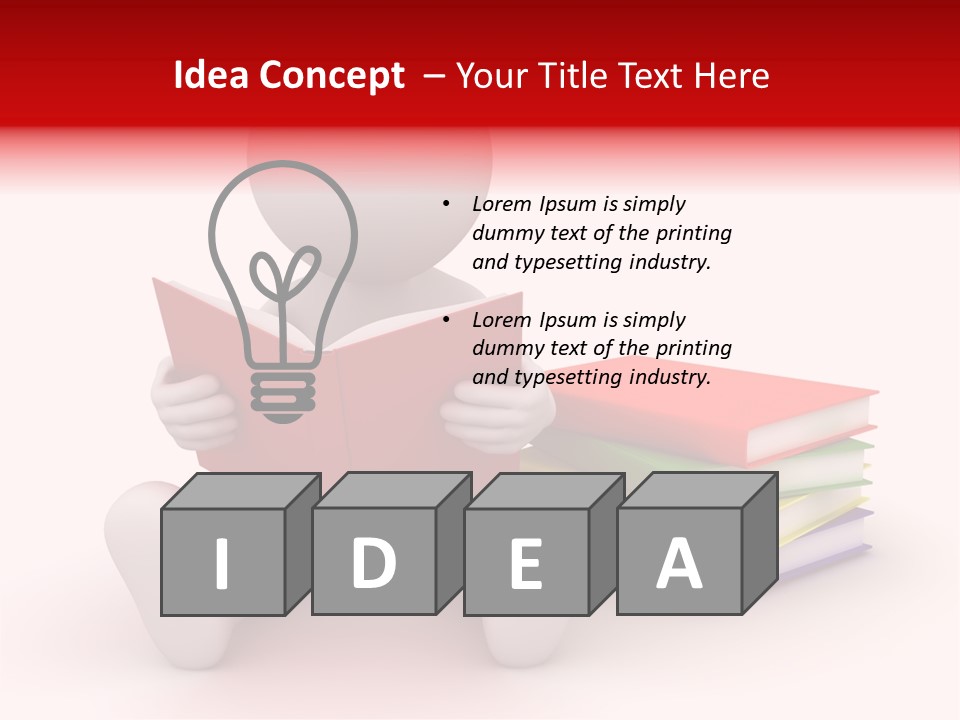 Education Student Textbook PowerPoint Template