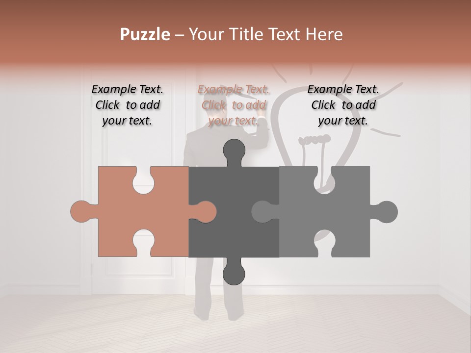 Education Businessman Sketch PowerPoint Template