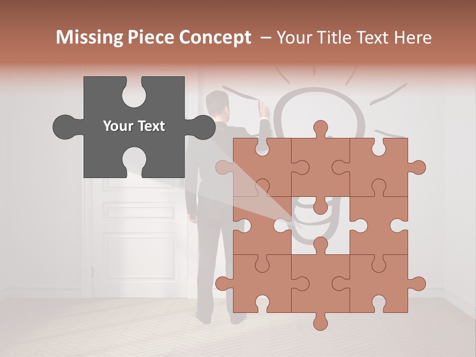 Education Businessman Sketch PowerPoint Template