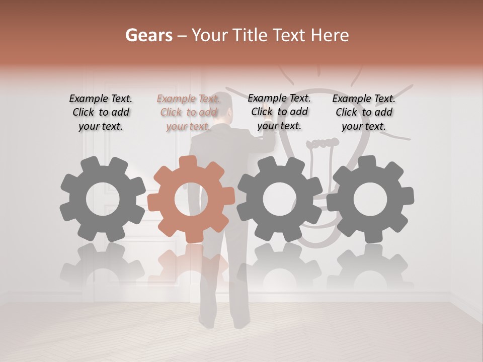 Education Businessman Sketch PowerPoint Template