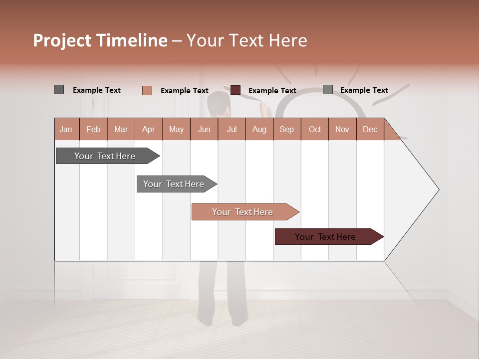 Education Businessman Sketch PowerPoint Template