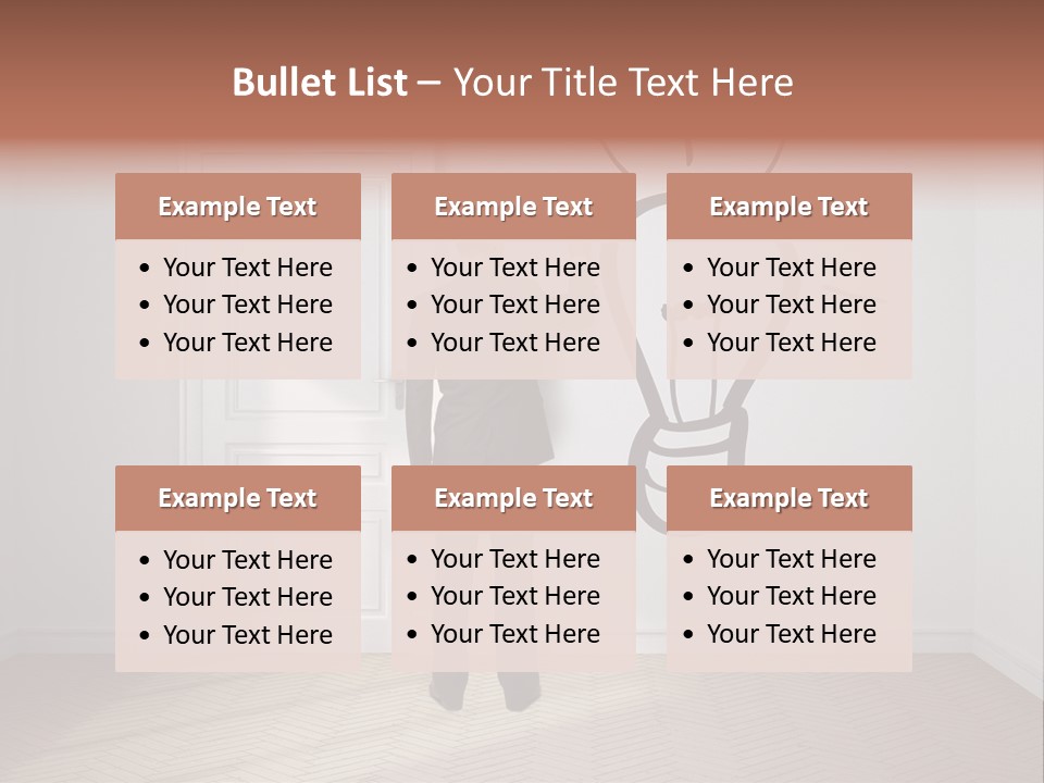 Education Businessman Sketch PowerPoint Template