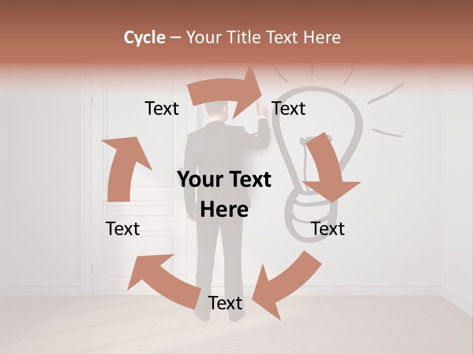 Education Businessman Sketch PowerPoint Template