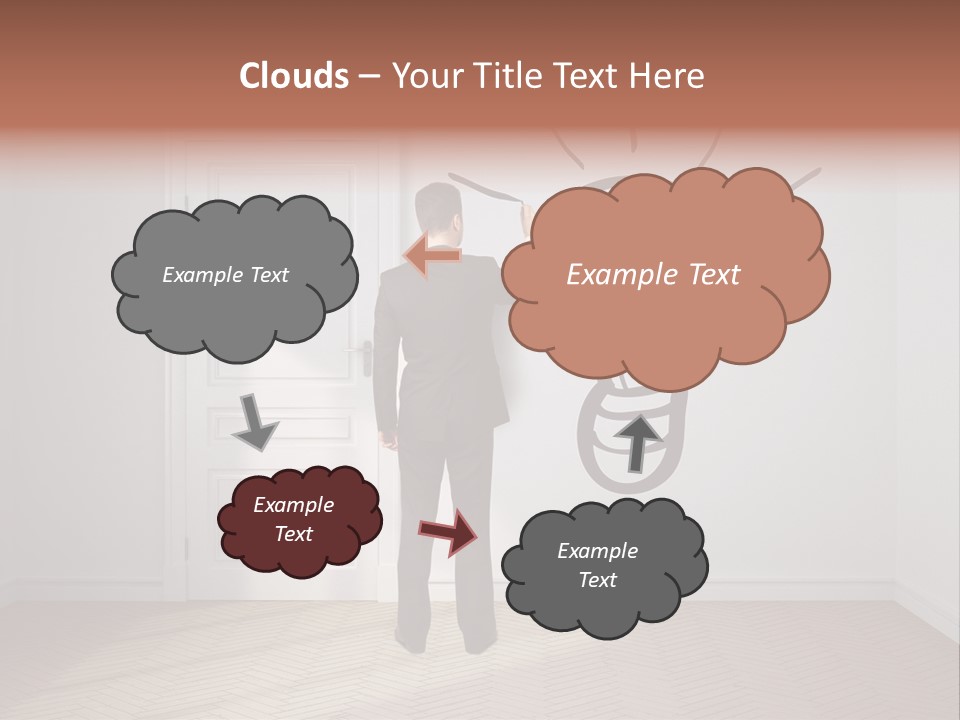 Education Businessman Sketch PowerPoint Template