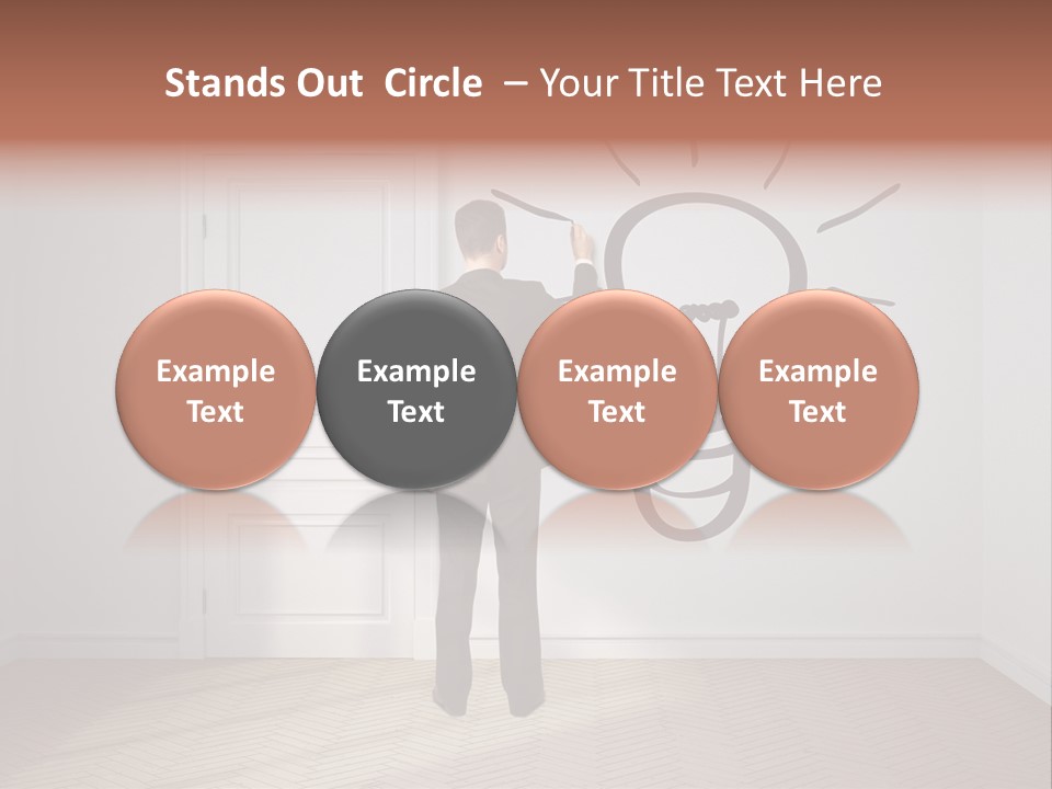 Education Businessman Sketch PowerPoint Template