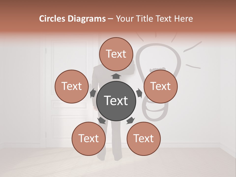 Education Businessman Sketch PowerPoint Template