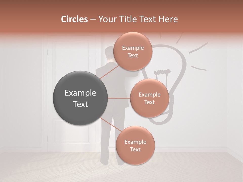 Education Businessman Sketch PowerPoint Template