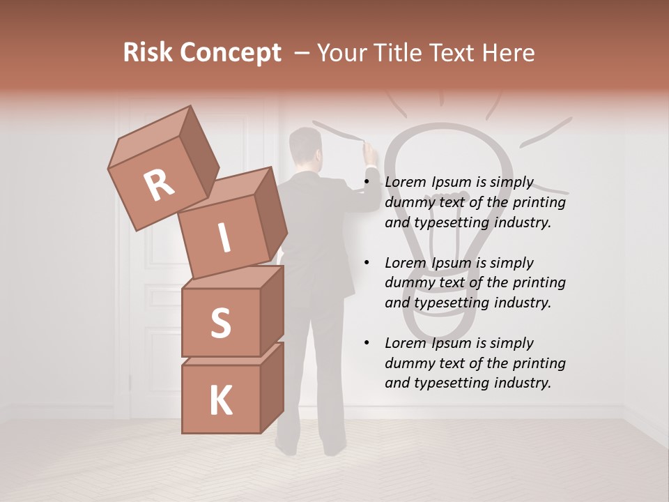 Education Businessman Sketch PowerPoint Template