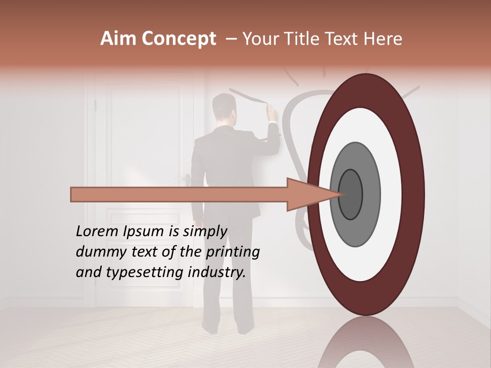 Education Businessman Sketch PowerPoint Template