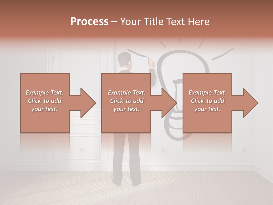 Education Businessman Sketch PowerPoint Template