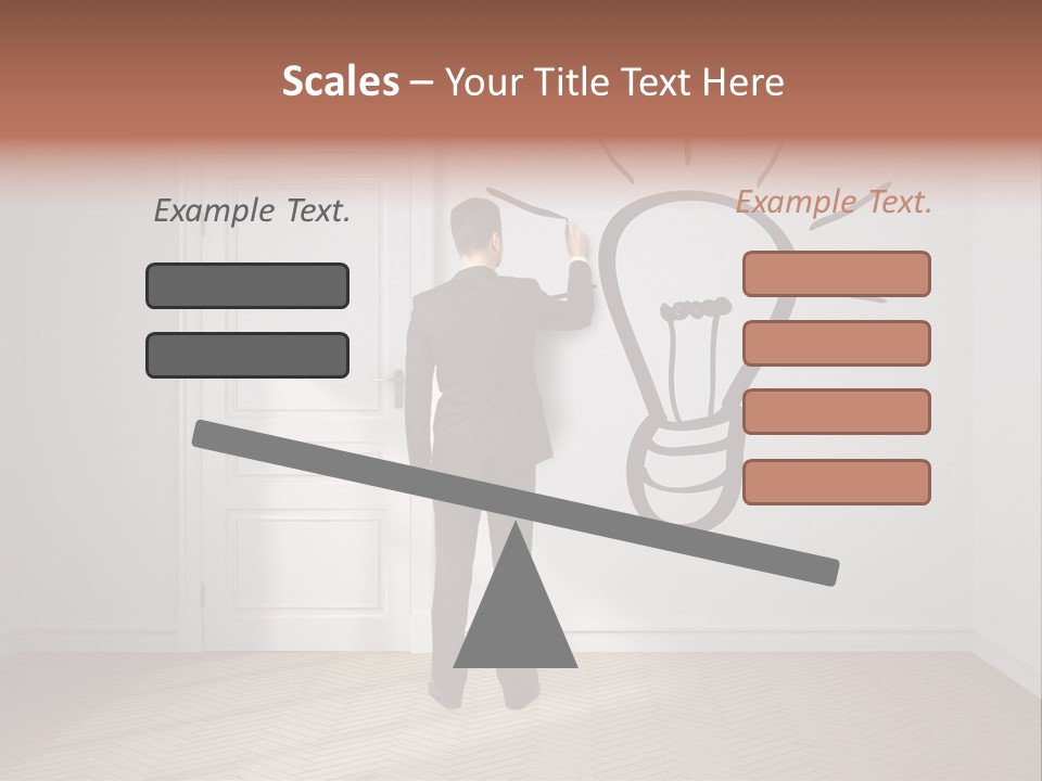Education Businessman Sketch PowerPoint Template