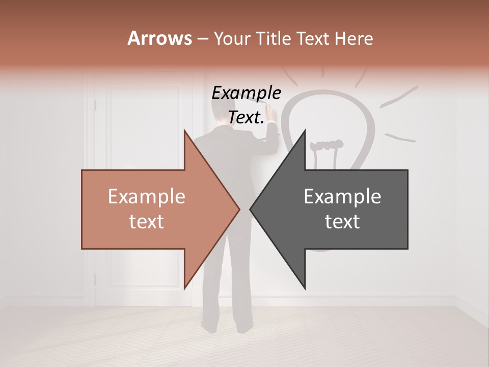 Education Businessman Sketch PowerPoint Template