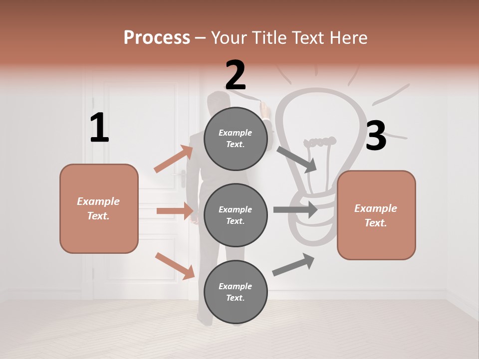Education Businessman Sketch PowerPoint Template