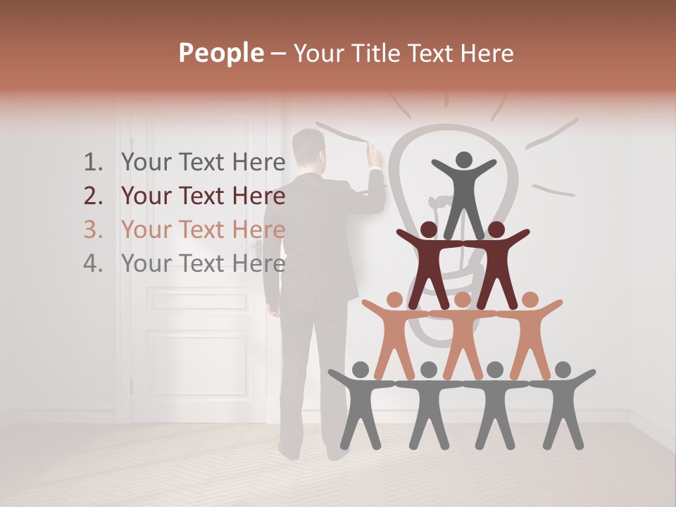 Education Businessman Sketch PowerPoint Template