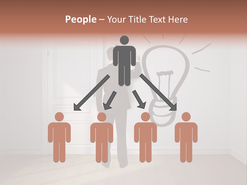 Education Businessman Sketch PowerPoint Template