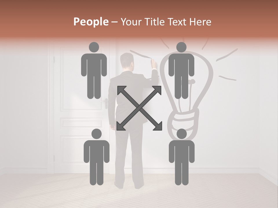 Education Businessman Sketch PowerPoint Template