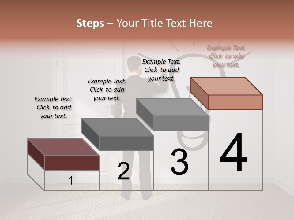 Education Businessman Sketch PowerPoint Template