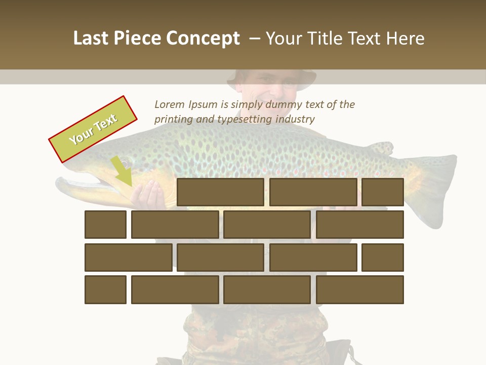 Trout Fishing Gone Fishing Vacations PowerPoint Template