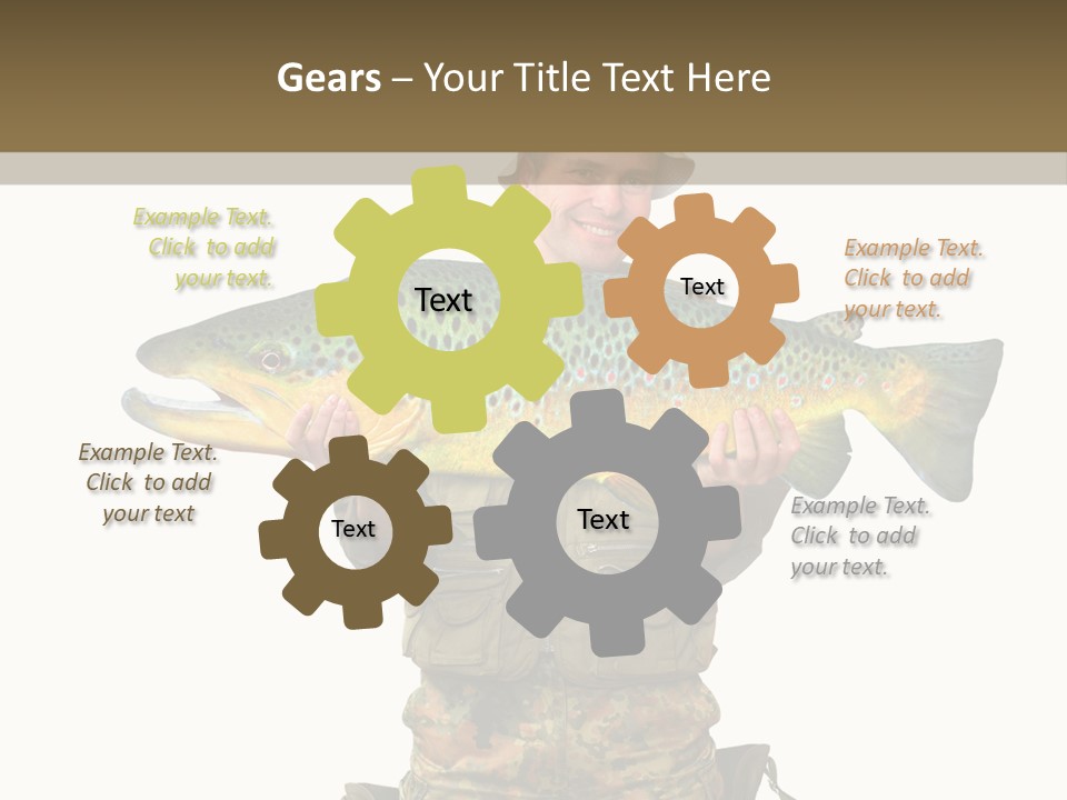 Trout Fishing Gone Fishing Vacations PowerPoint Template