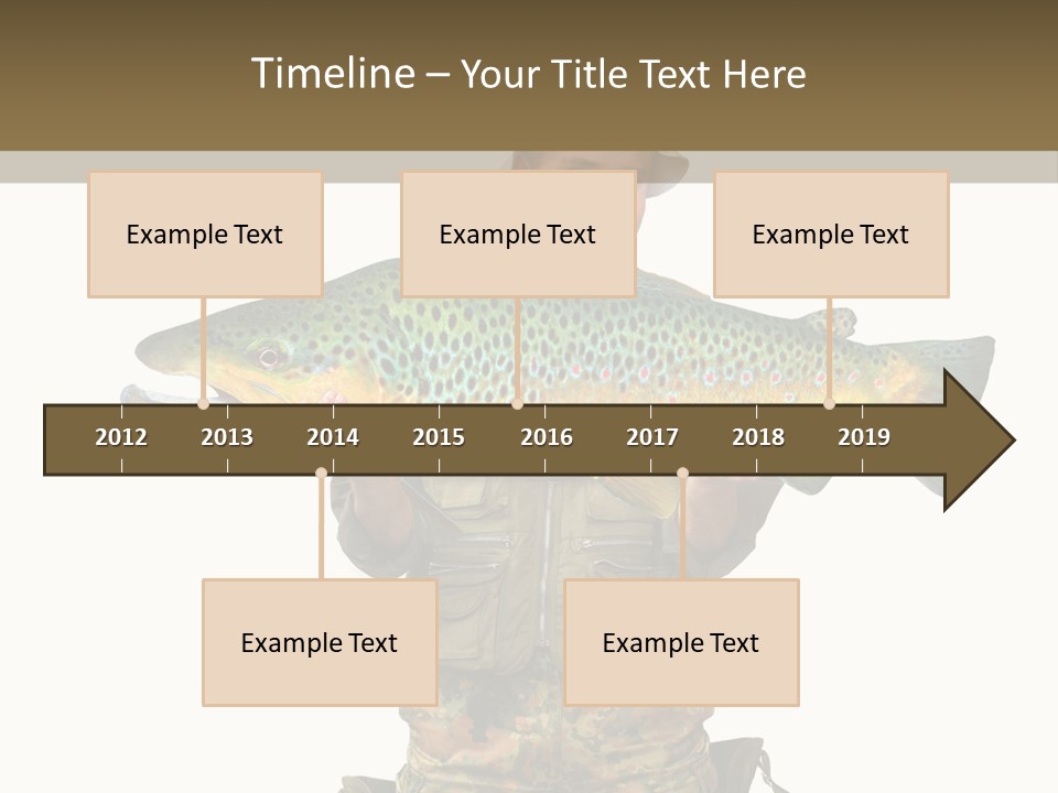 Trout Fishing Gone Fishing Vacations PowerPoint Template