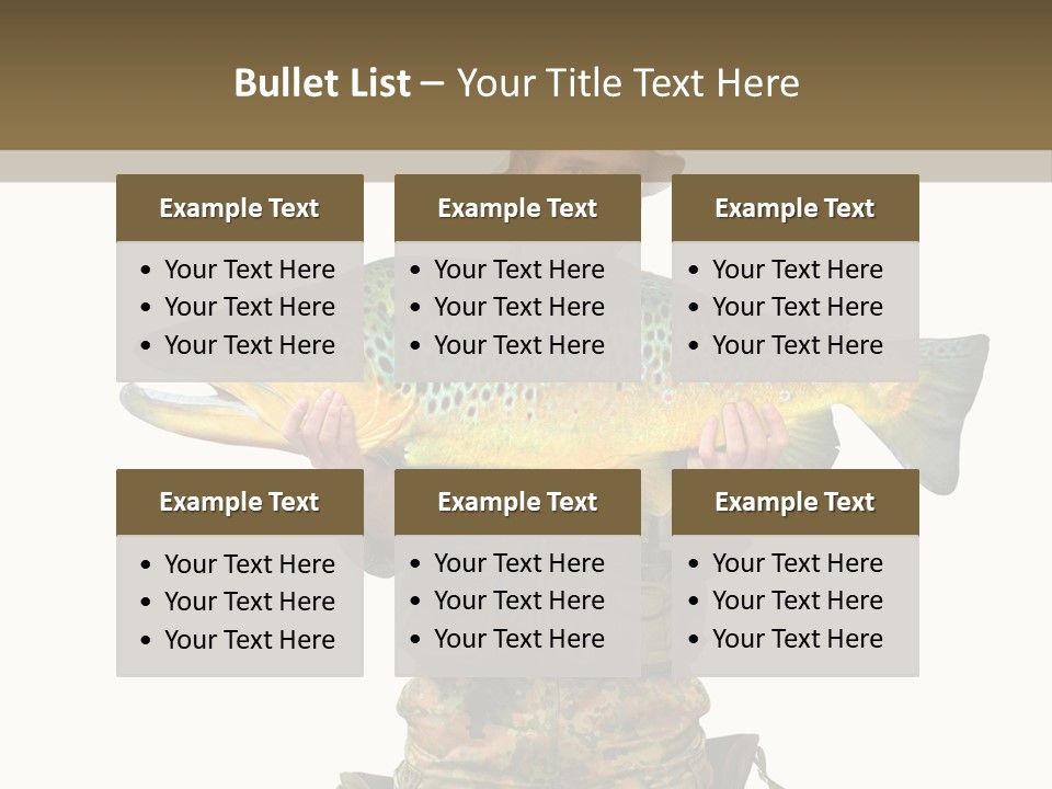 Trout Fishing Gone Fishing Vacations PowerPoint Template