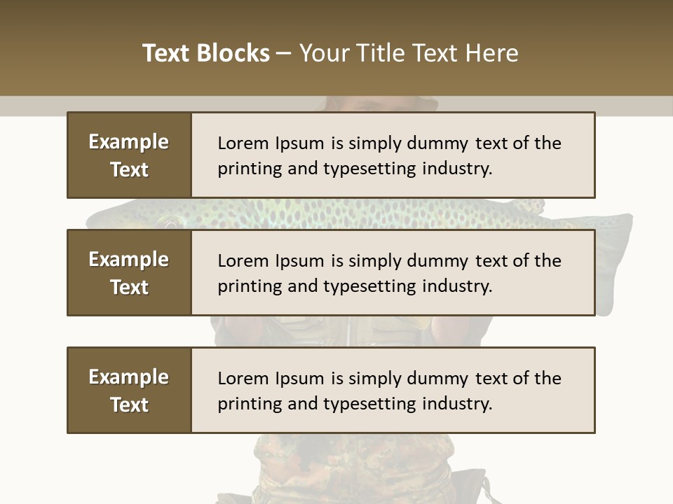 Trout Fishing Gone Fishing Vacations PowerPoint Template