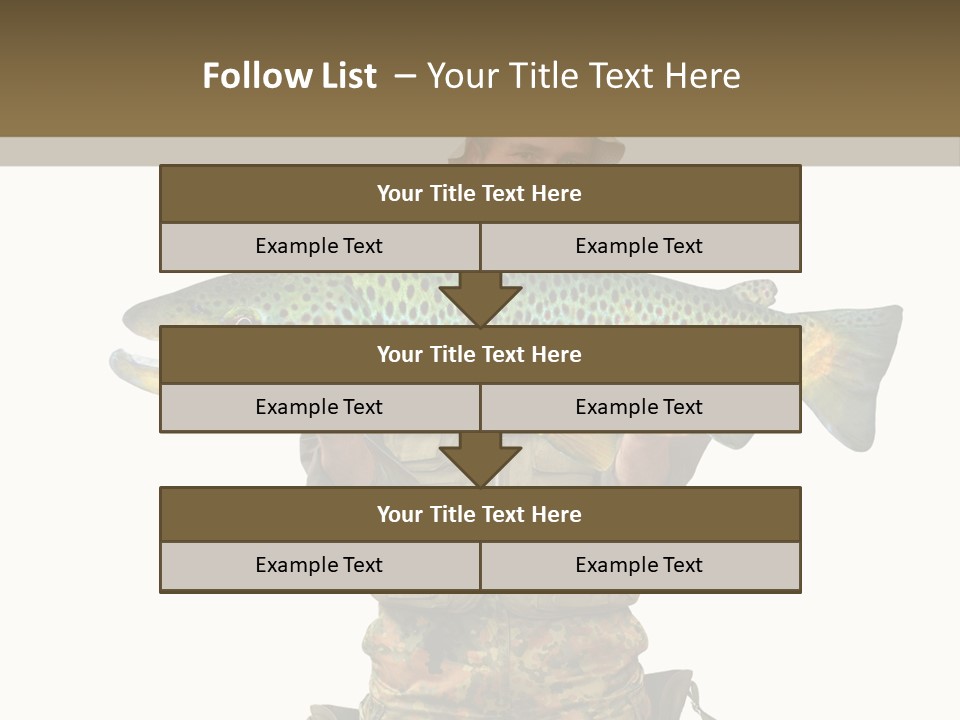 Trout Fishing Gone Fishing Vacations PowerPoint Template