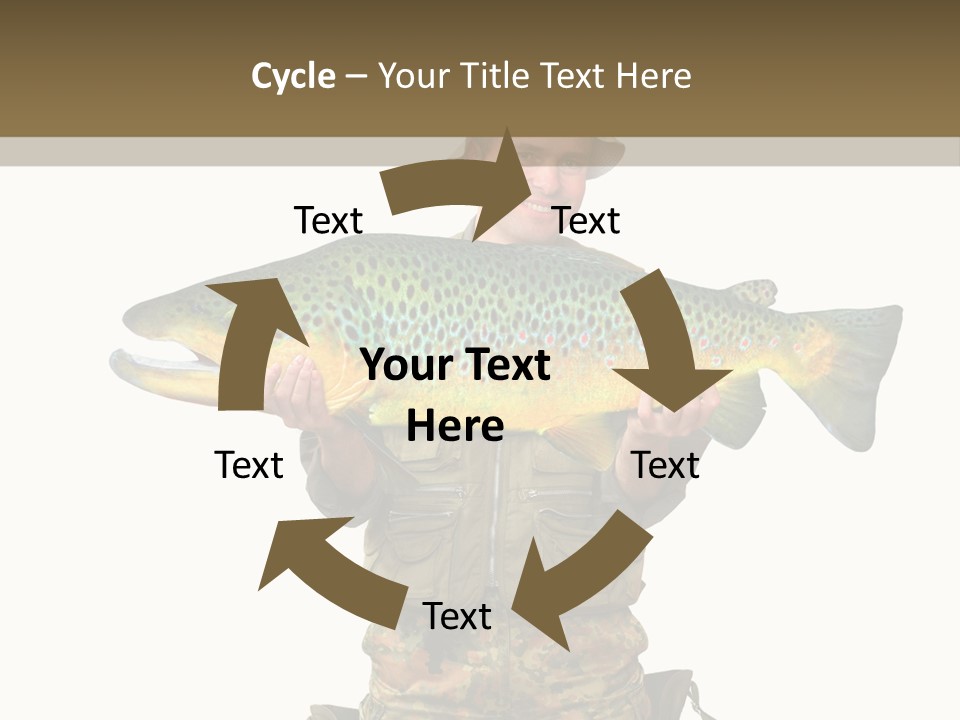 Trout Fishing Gone Fishing Vacations PowerPoint Template