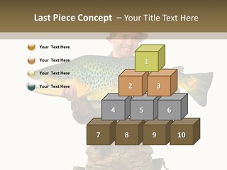 Trout Fishing Gone Fishing Vacations PowerPoint Template