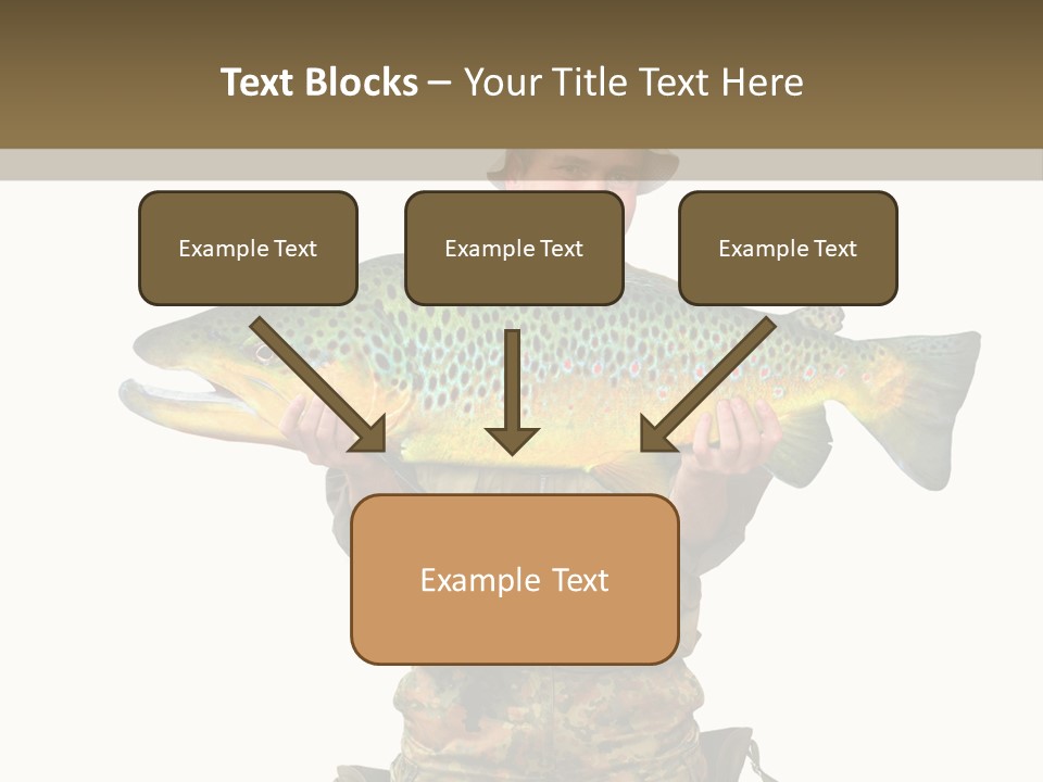 Trout Fishing Gone Fishing Vacations PowerPoint Template