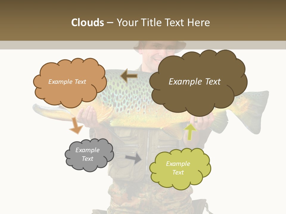 Trout Fishing Gone Fishing Vacations PowerPoint Template