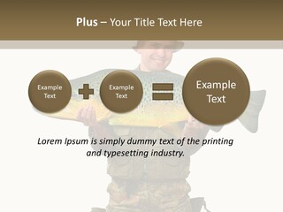 Trout Fishing Gone Fishing Vacations PowerPoint Template