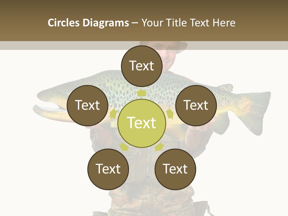 Trout Fishing Gone Fishing Vacations PowerPoint Template