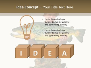 Trout Fishing Gone Fishing Vacations PowerPoint Template