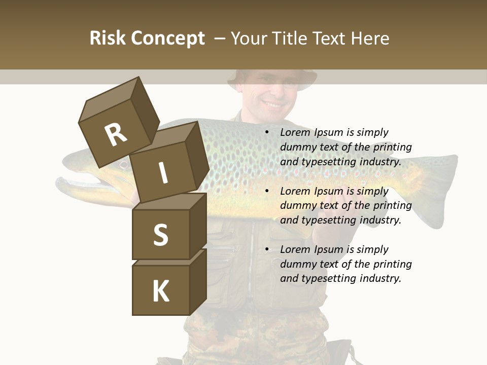 Trout Fishing Gone Fishing Vacations PowerPoint Template