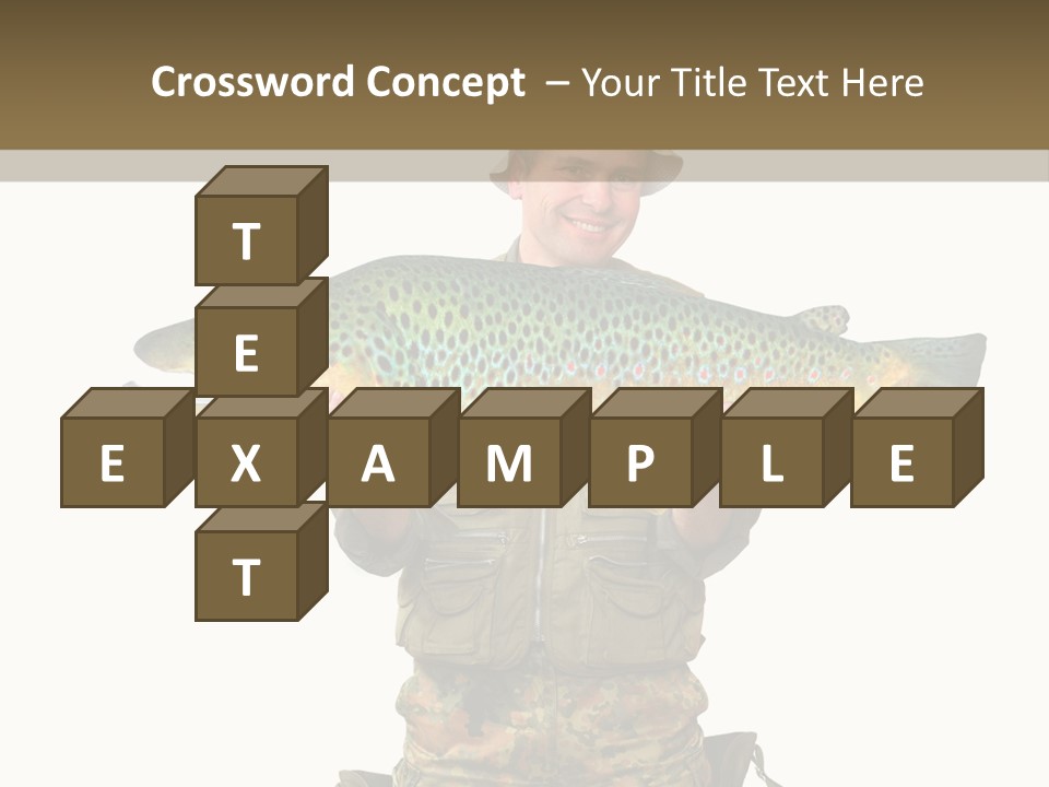 Trout Fishing Gone Fishing Vacations PowerPoint Template