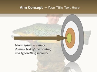 Trout Fishing Gone Fishing Vacations PowerPoint Template