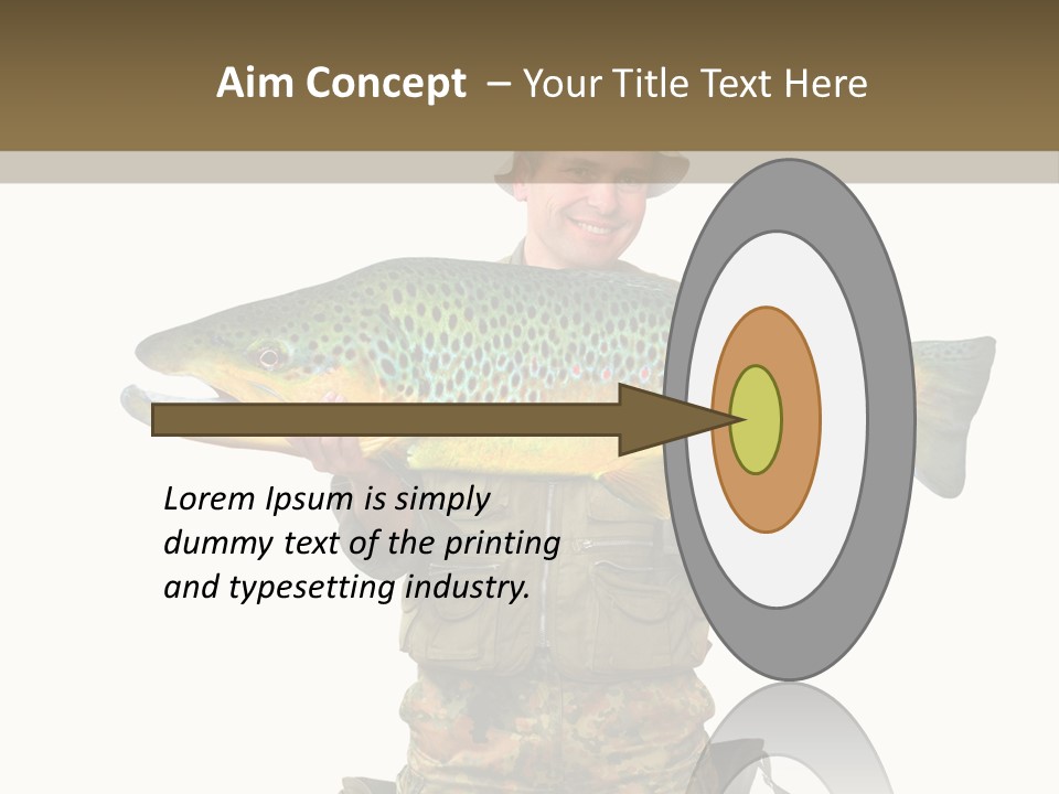 Trout Fishing Gone Fishing Vacations PowerPoint Template