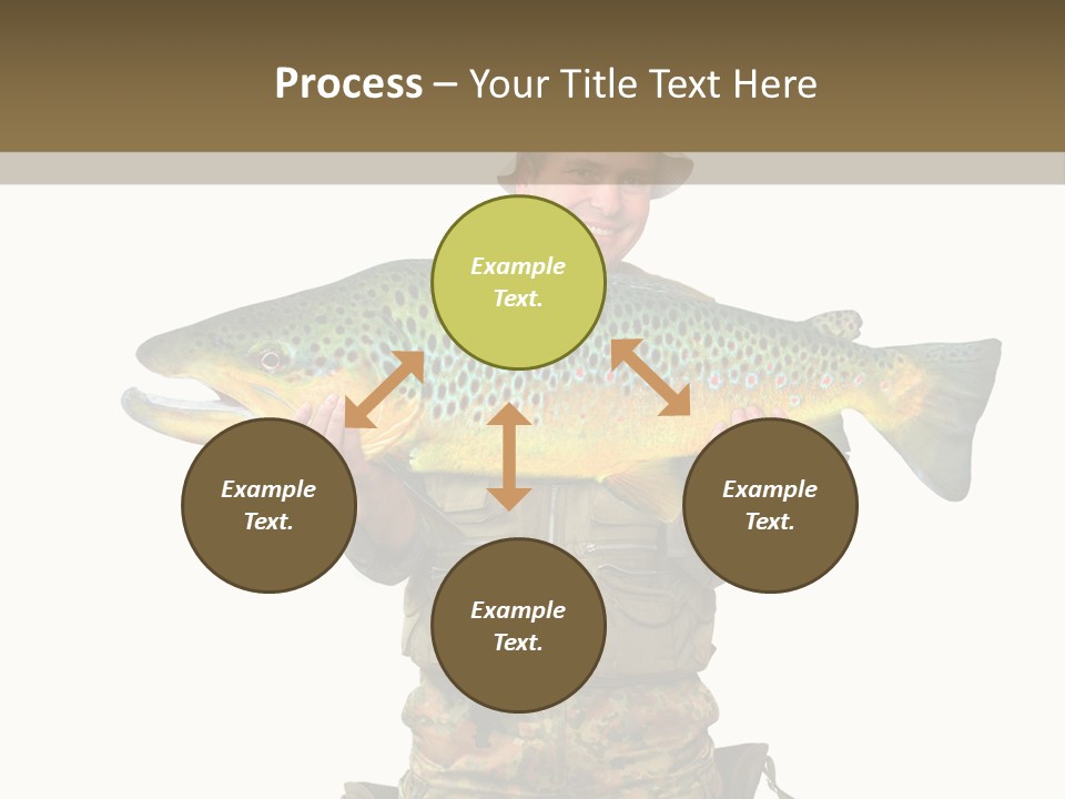 Trout Fishing Gone Fishing Vacations PowerPoint Template