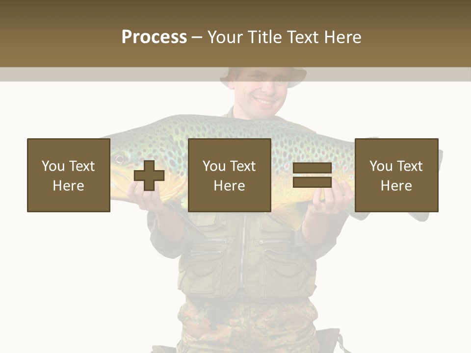 Trout Fishing Gone Fishing Vacations PowerPoint Template