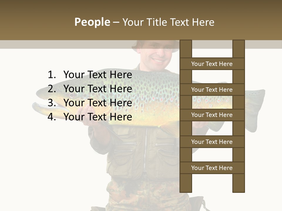 Trout Fishing Gone Fishing Vacations PowerPoint Template