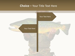Trout Fishing Gone Fishing Vacations PowerPoint Template