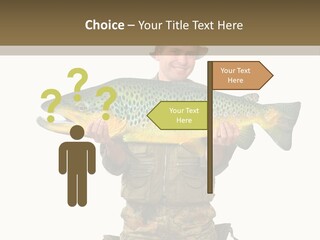 Trout Fishing Gone Fishing Vacations PowerPoint Template