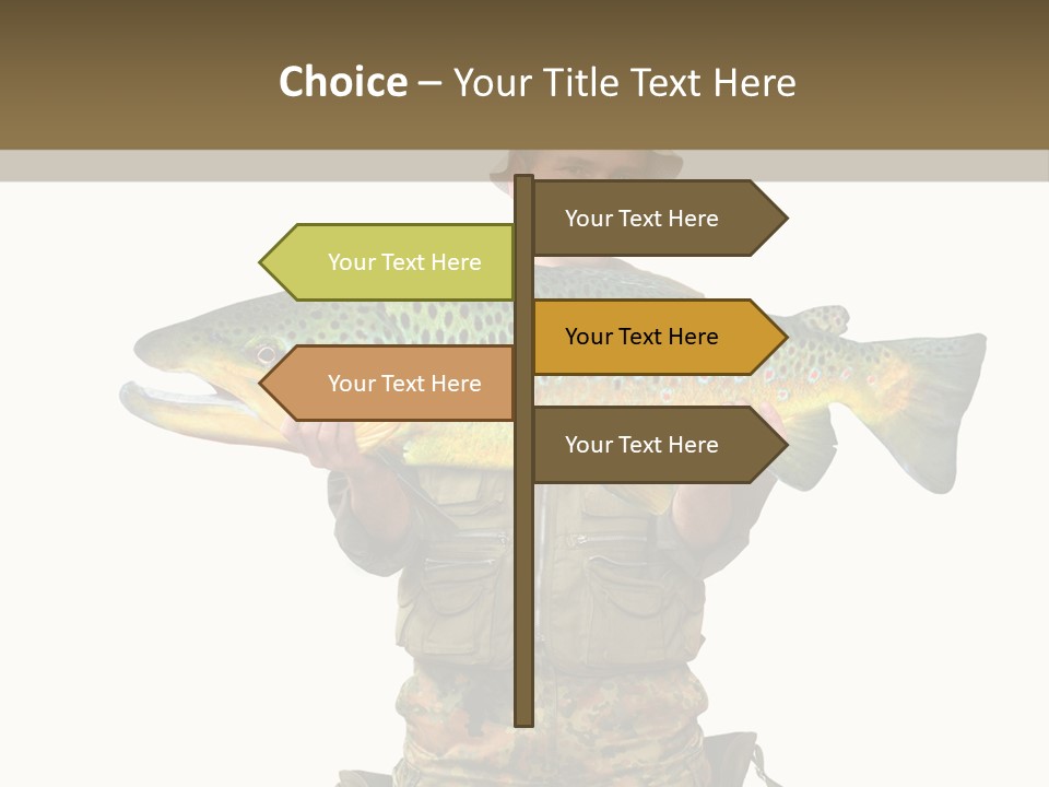 Trout Fishing Gone Fishing Vacations PowerPoint Template