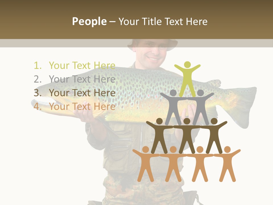 Trout Fishing Gone Fishing Vacations PowerPoint Template