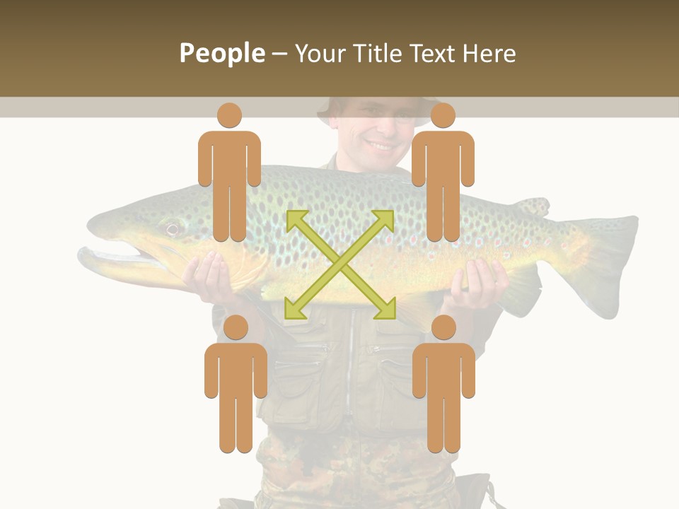 Trout Fishing Gone Fishing Vacations PowerPoint Template