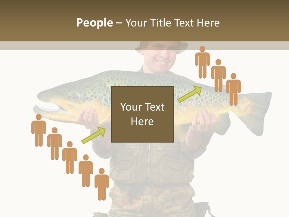 Trout Fishing Gone Fishing Vacations PowerPoint Template