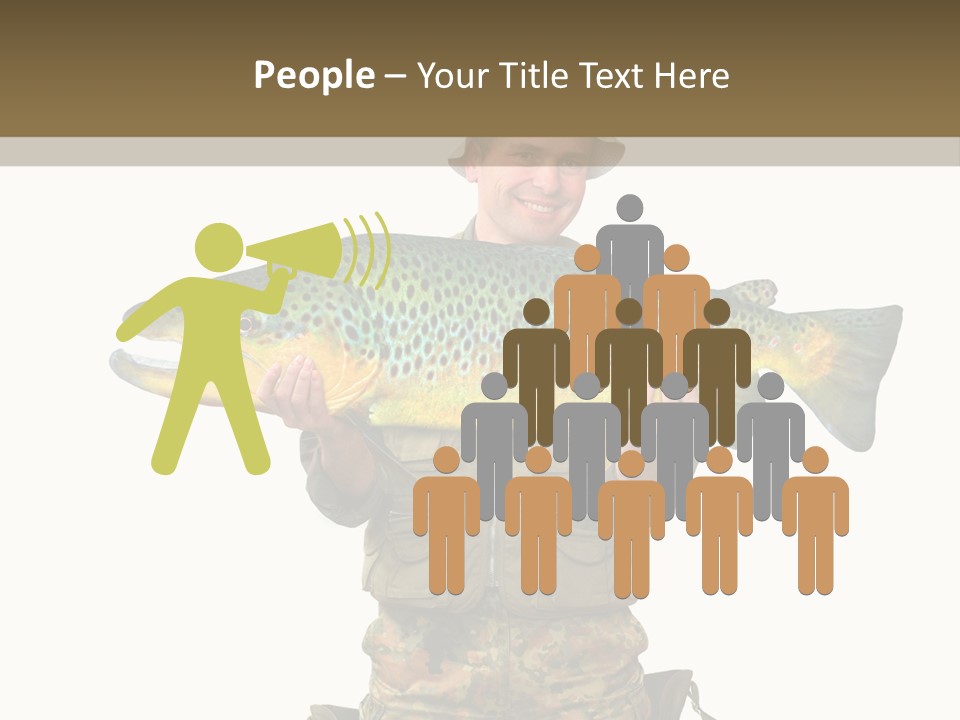 Trout Fishing Gone Fishing Vacations PowerPoint Template