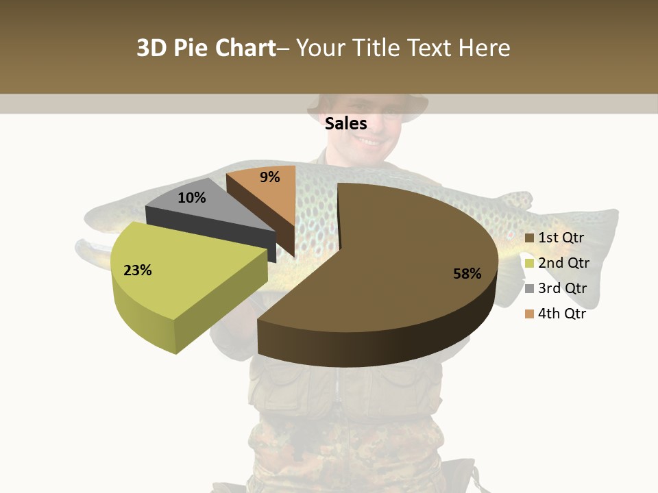 Trout Fishing Gone Fishing Vacations PowerPoint Template